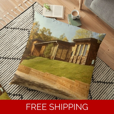 Floor Pillow Case Le Studio Building Glory Days 1970`s